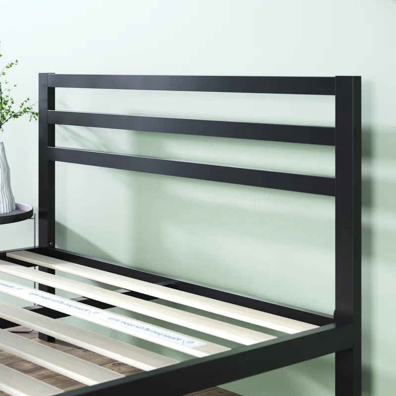 Santrell 14" Contemporary Modern Metal Platform Bed