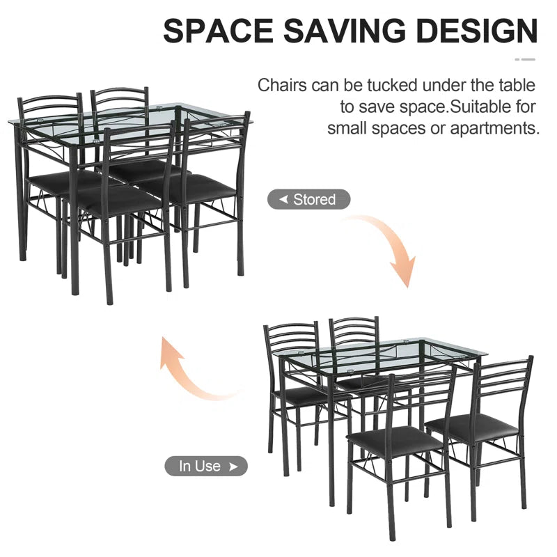 Izen 4 - Person Four Leg Dining Set