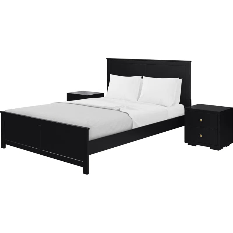 Winston Platform 3 Piece Bedroom Set with Panelled Headboard and Footboard