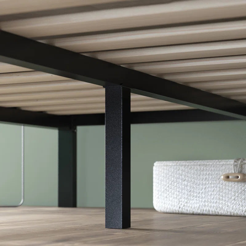 Santrell 14" Contemporary Modern Metal Platform Bed