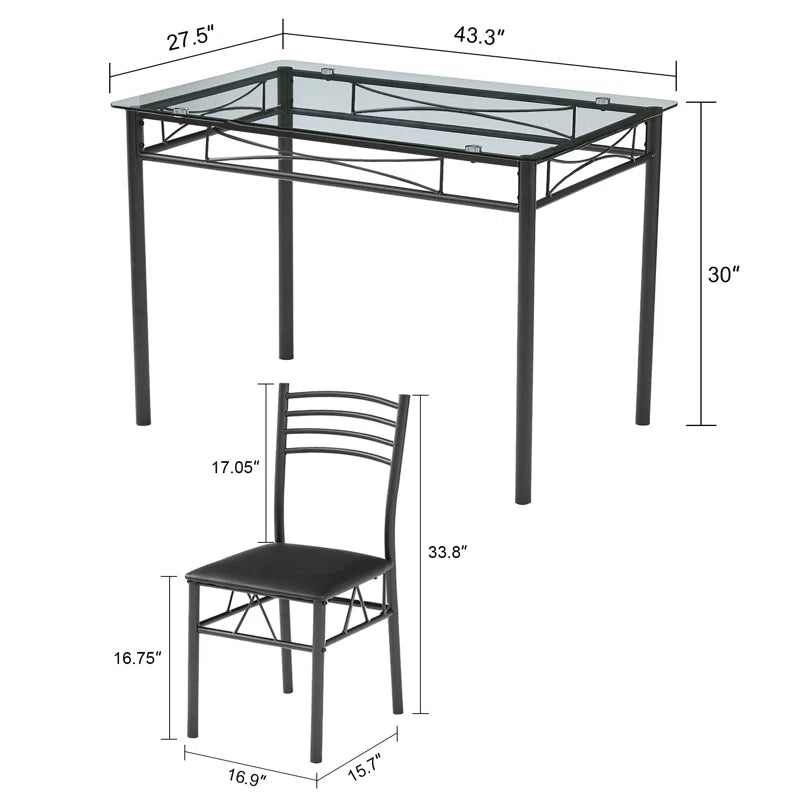 Izen 4 - Person Four Leg Dining Set