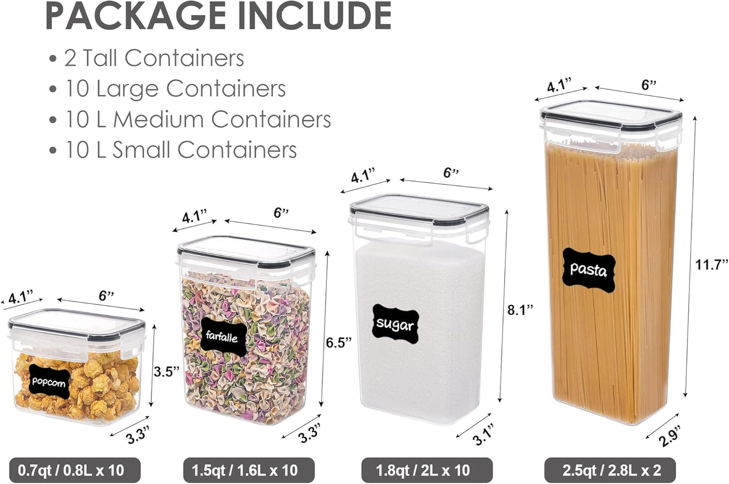 32Pcs Food Storage Container Set