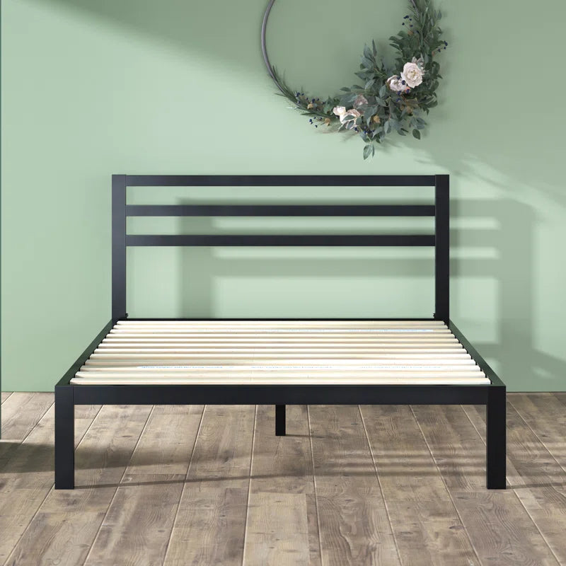 Santrell 14" Contemporary Modern Metal Platform Bed