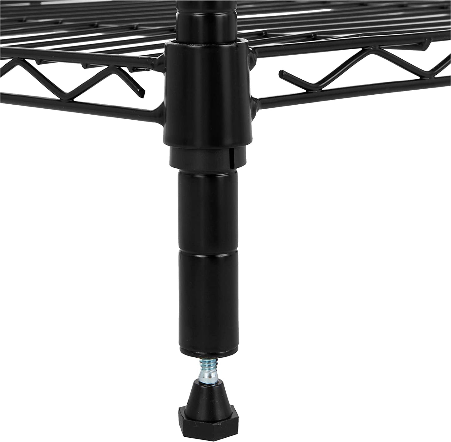 4-Shelf Adjustable Heavy Duty Steel Wire Rack Storage Shelving Organizer for Kitchen, Garage, 36" L X 14" W X 54" H, Black