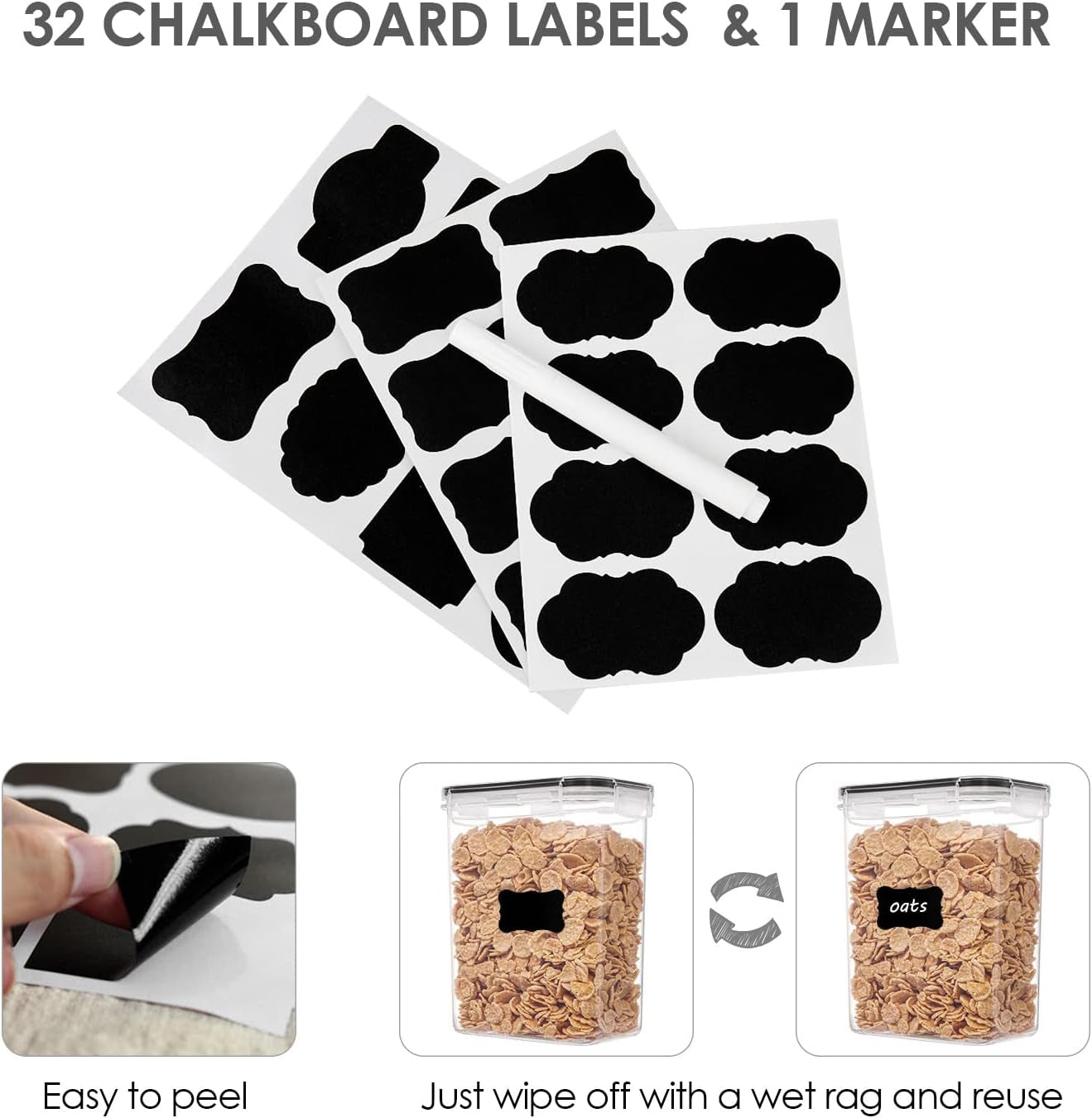 32Pcs Food Storage Container Set