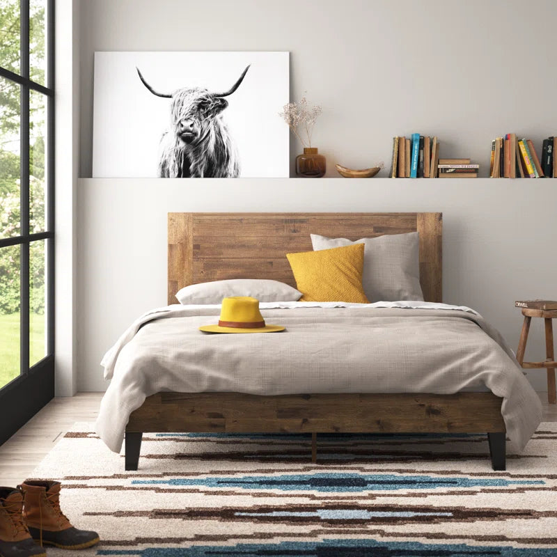Kira Solid Wood Platform Bed