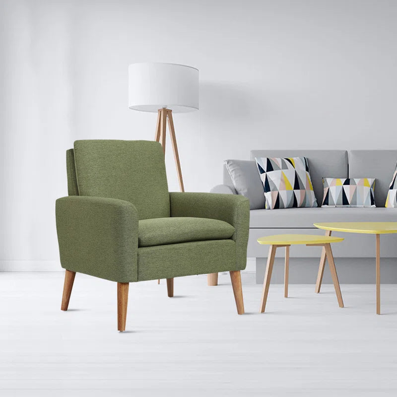 Cristyle 29'' Wide Upholstered Linen Arm Accent Chair