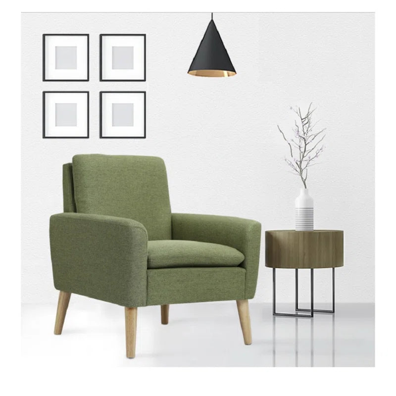 Cristyle 29'' Wide Upholstered Linen Arm Accent Chair