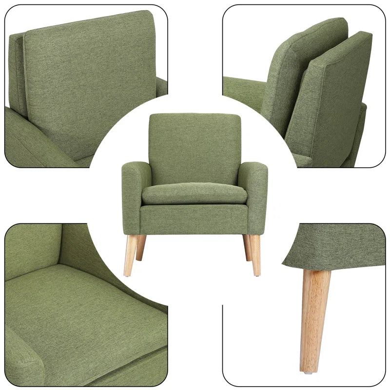 Cristyle 29'' Wide Upholstered Linen Arm Accent Chair