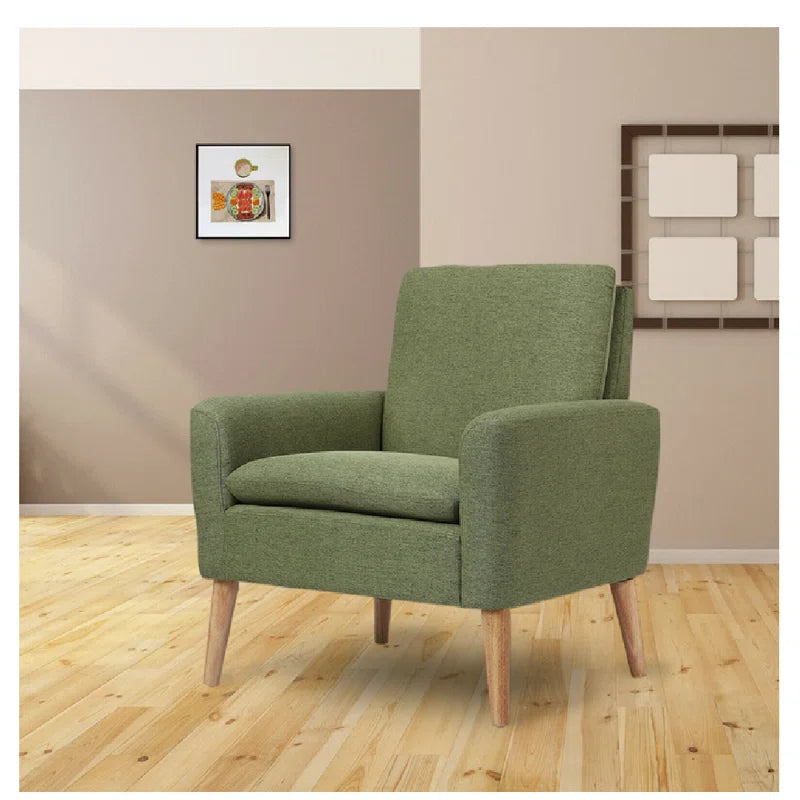 Cristyle 29'' Wide Upholstered Linen Arm Accent Chair